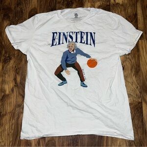 Einstein Basketball Graphic Tee - White